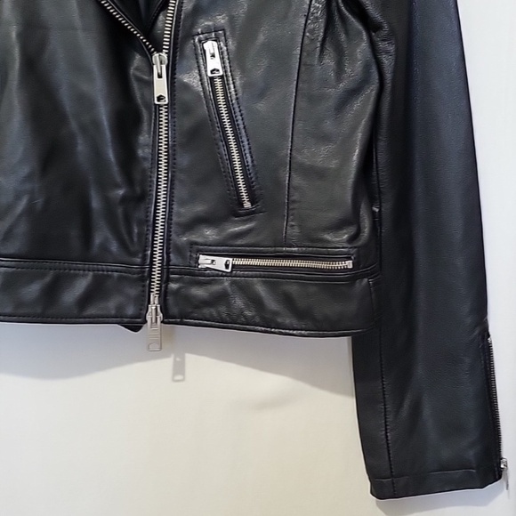 Unworn AllSaints Women's Conroy Black Leather Biker Jacket - Picture 11 of 16